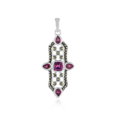 Pendentif en argent et Grenat Rhodolite