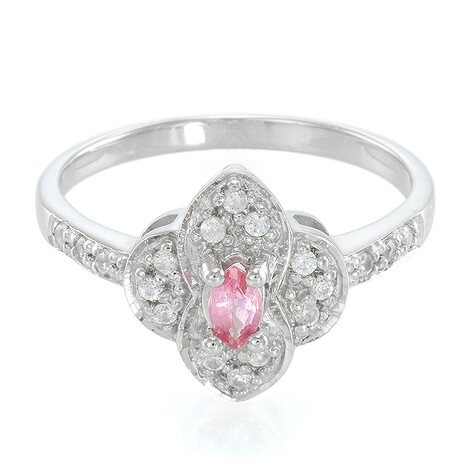 Anillo en plata con Zafiro Padparadscha