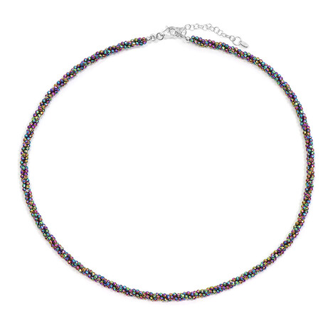 Mystic Hematite Silver Necklace