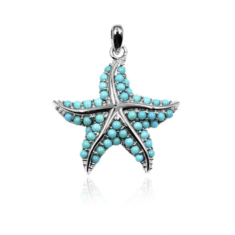 Sleeping Beauty-Türkis-Silberanhänger