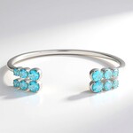 Bracciale in argento con Apatite Blu (Pallanova)