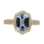 AAA-Brasilianischer Aquamarin-Goldring (CIRARI)
