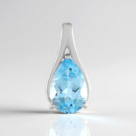 Ciondolo in argento con Topazio Blu Cielo