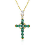Collana in argento con Smeraldo Zambia (Gems en Vogue)