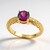 Anello in oro con Granato Magenta (de Melo Gold)