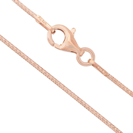 925er Silber-Schlangenkette - 45 cm - 3,8 g - rosévergoldet