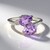 Anello in argento con Ametista Rose de France