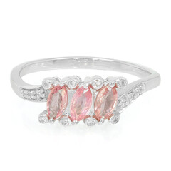 Padparadscha Sapphire Silver Ring