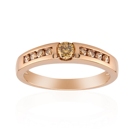 Anillo en oro con Diamante rosa de Francia de Argyle SI1 (Annette)