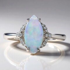 Anello in oro con Opale di Welo AAA