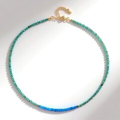 Collana in argento con Apatite Blu Neon