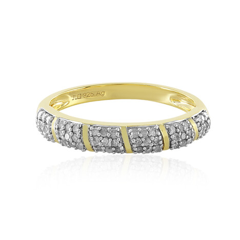 Anello in argento con Diamante I4 (J)