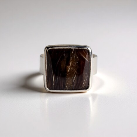 Anello in argento con Agata Prairie