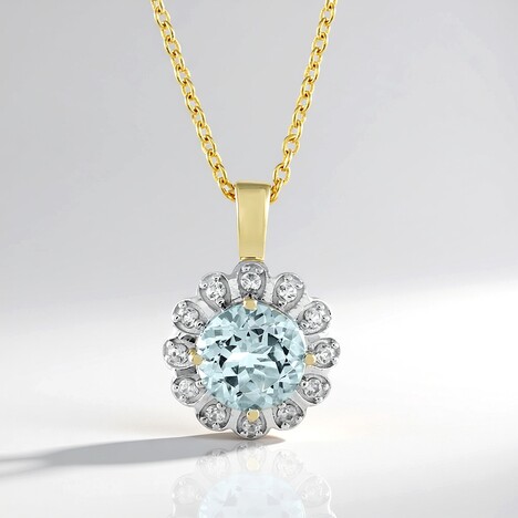 Collana in argento con Acquamarina Brasiliana