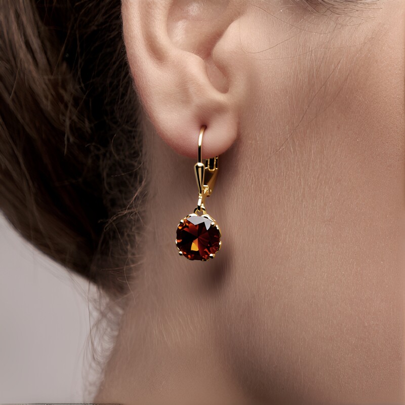 Pendientes en plata con Citrino de Madeira