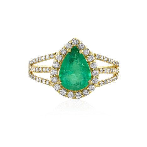 Äthiopischer Smaragd-Goldring (AMAYANI)