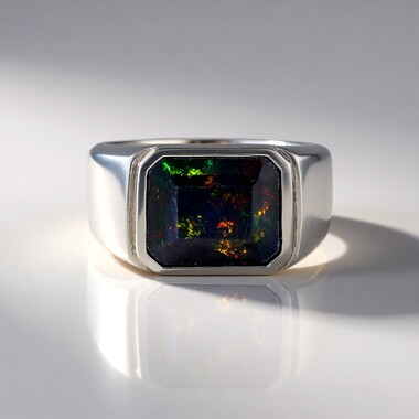 Mezezo Opal Silver Ring