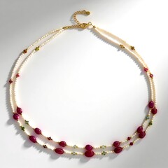 Collana in argento con Rubino del Madagascar