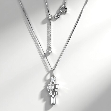 Collana in argento con Topazio Bianco (Adela Silber)