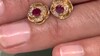 Boucles d'oreilles en or et Rubis AAA du Mozambique (CIRARI)