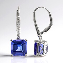 Orecchini in oro con Tanzanite AAA
