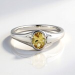 Anello in argento con Berillo Giallo