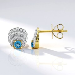 Orecchini in oro con Haüyne