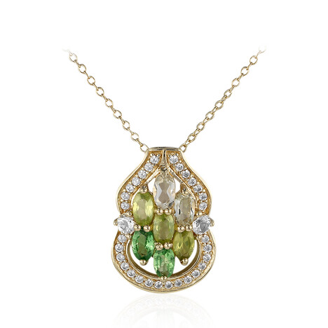 Edelstein-Silberhalskette