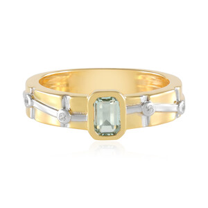 Anillo en plata con Esmeralda color Paraiba (SAELOCANA)