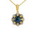 Collana in argento con Zaffiro Stellato Blu