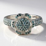 Anello in argento con Diamante Fancy