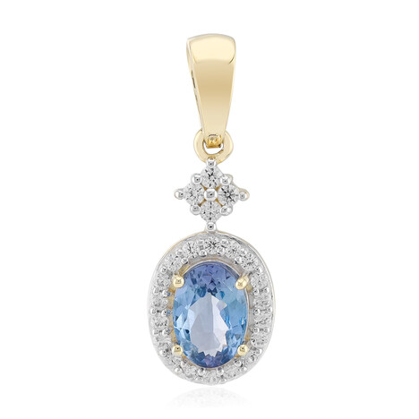 9K Unheated Lilac Tanzanite Gold Pendant