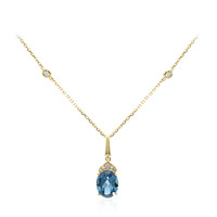 Collier en or et Topaze bleu de Londres (CIRARI)
