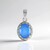 Pendentif en argent et Calcédoine bleue