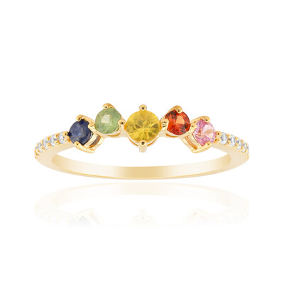 Bague en argent et Saphir jaune