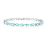 Bracciale in argento con Quarzo color paraiba