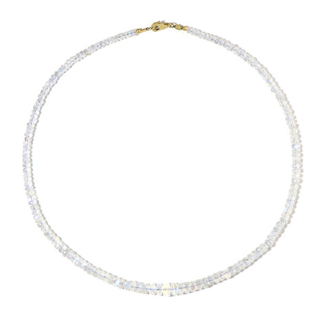 Collar en plata con Piedra de Luna arcoíris