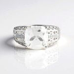 Anello in argento con Quarzo Bianco (Ornaments by de Melo)