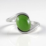 Anello in argento con Giada Canadese