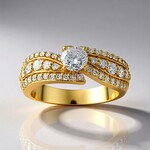 Anello in oro con Diamante SI1 (G) (Annette)