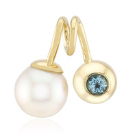 9K White South Sea Pearl Gold Pendant (Michelle Albala)