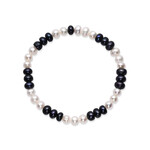 Armband met blauwe zoetwater kweekparels