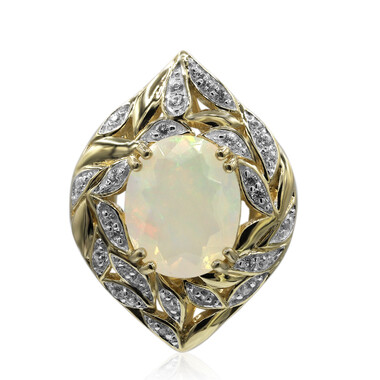 Ciondolo in oro con Opale di Welo AAA (Adela Gold)