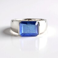 Bague en argent et Labradorite (de Melo)