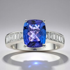Anello in oro con Tanzanite AAA (CIRARI)