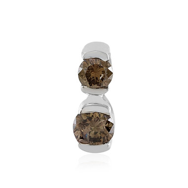 Ciondolo in argento con Diamante Cioccolato I3