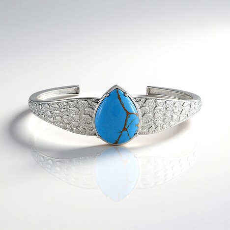 Bracciale in argento con Turchese