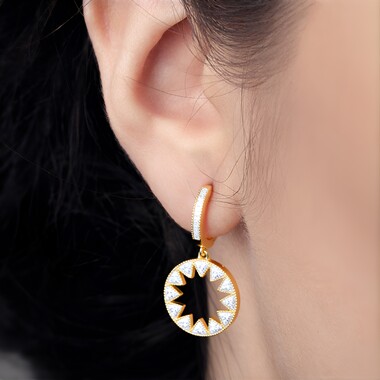 Pendientes en oro con Diamante SI1 (G) (Annette)