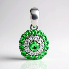 Ciondolo in argento con Tsavorite AAA del Kenia
