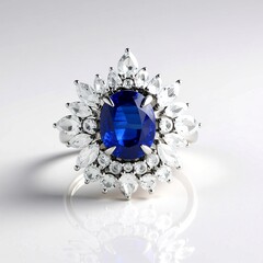 Anello in argento con Cianite del Nepal